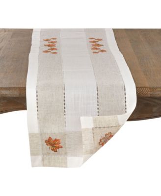 Autumn Design Poly and Linen Blend Runner