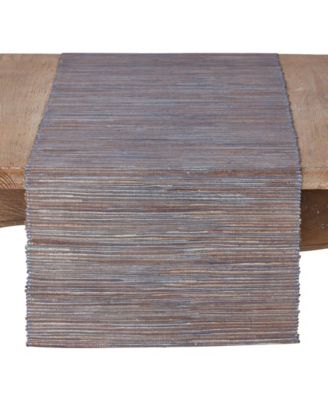 Shimmering Woven Nubby Texture Water Hyacinth Table Runner