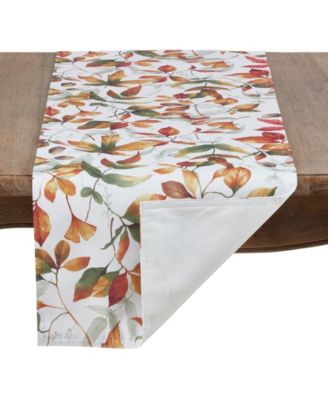 Fall Leaves Design Runner In Soft Tones