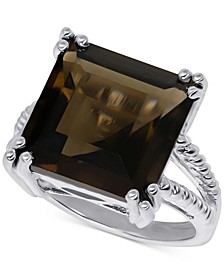 Smoky Quartz Statement Ring (10 ct. t.w.) in Sterling Silver