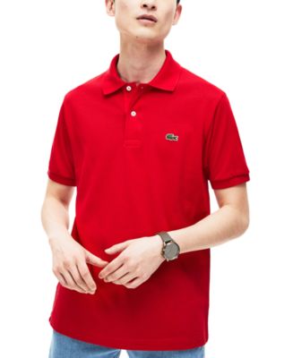 Lacoste L1212 Classic Short Sleeve Pique Polo Shirt in Blue for