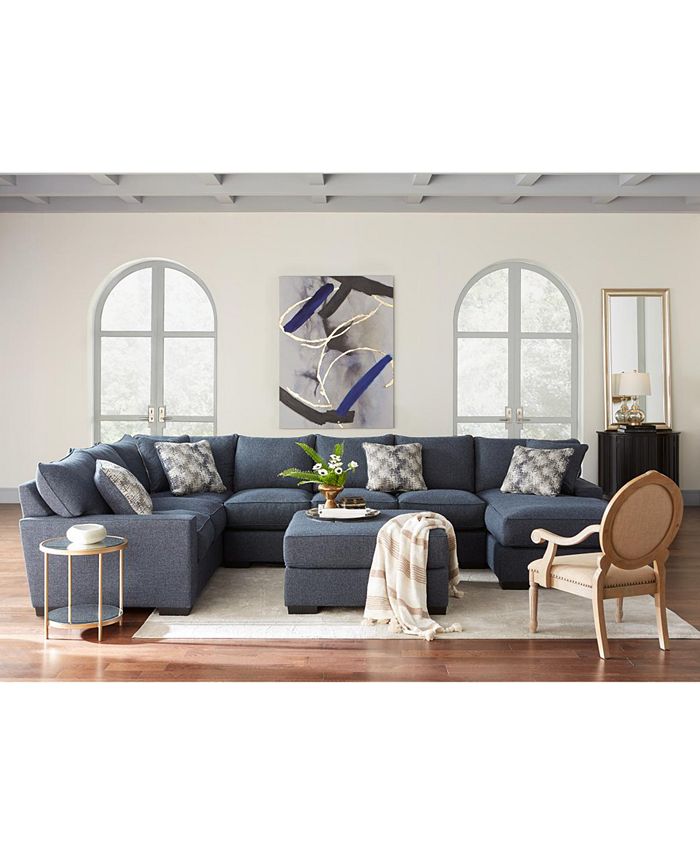Tuni Fabric Sectional Sofa Collection, Sofa Sleeper Sectional Macys