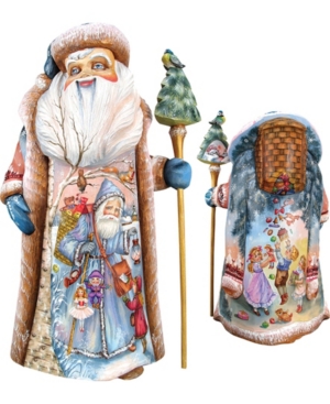 G.debrekht Woodcarved Land Of Sweets Santa Figurine In Multi