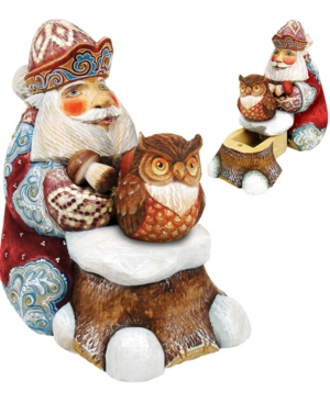 GDeBrekht Surprise-Box Winter Owl Santa Figurine