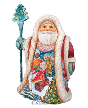 G.debrekht Rooftop Santa Figurine In Multi