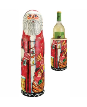 G.debrekht Russian Santa Wine Bottle Gift Box In Multi