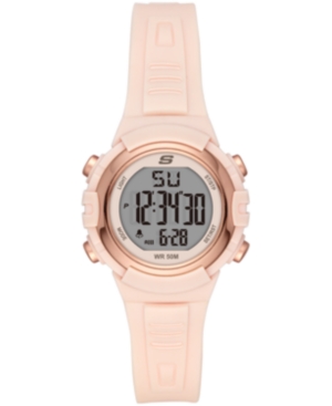 Skechers Truro Digital Plastic Watch 33mm In Pink