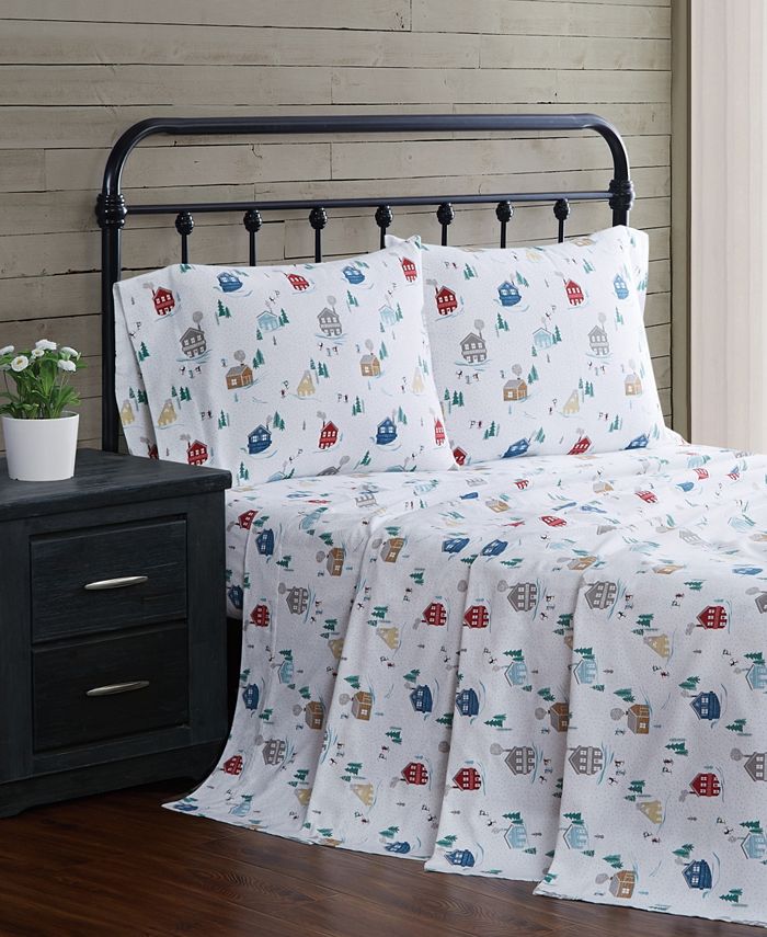 London Fog 4Piece Flannel Queen Sheet Set Macy's