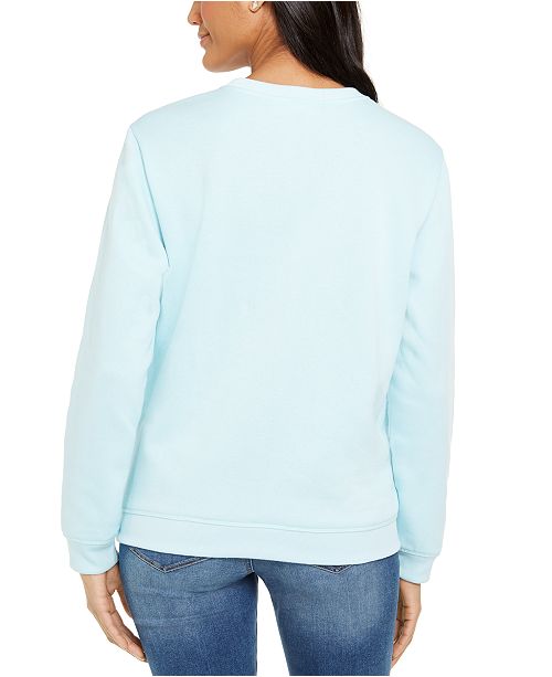 Karen Scott Sport Long-Sleeve Crewneck Sweatshirt, Created for Macy's ...