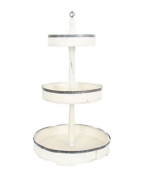 3r Studio Creative Co Op Decorative Wood Tin 3 Tier Tray Reviews