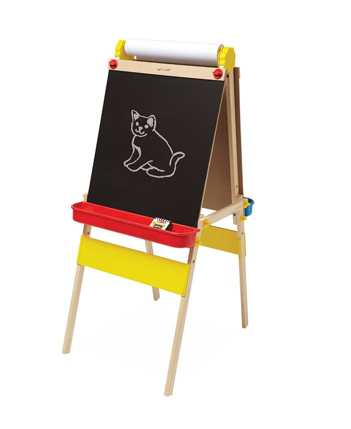 Melissa & Doug Deluxe Standing Art Easel - Dry-Erase Board, Chalkboard,  Paper Roller
