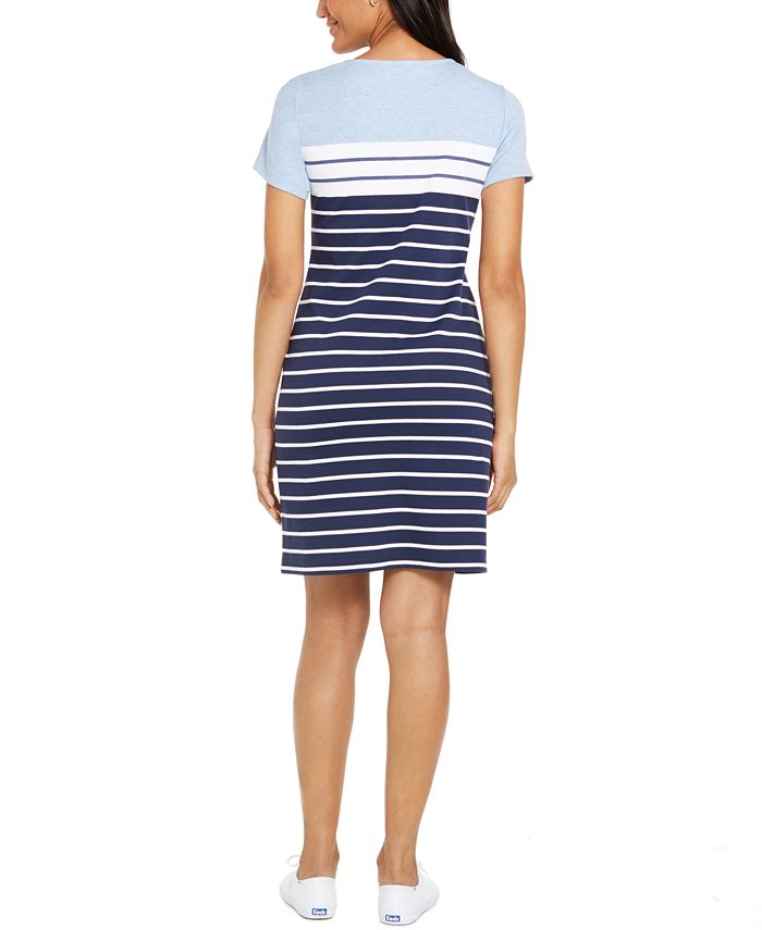 Karen Scott Sport-Stripe Dress, Created for Macy's - Macy's