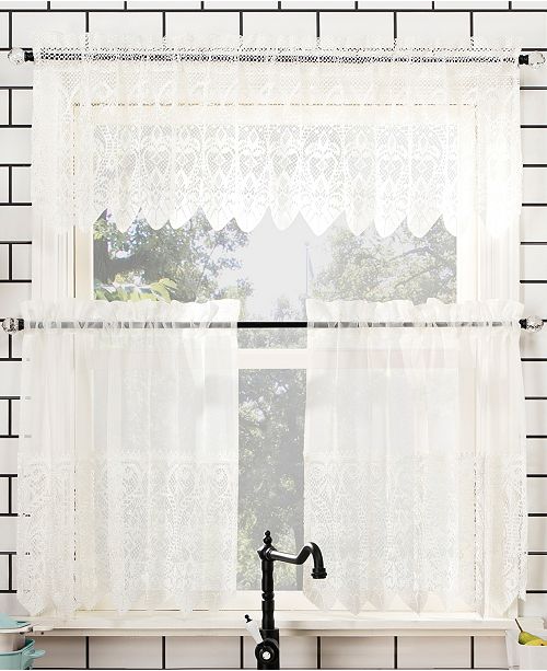 Lichtenberg No 918 Joy Macrame Lace Trim Semi Sheer Curtain