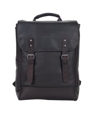 Colombian Leather RFID Flapover 14.1 Laptop Backpack