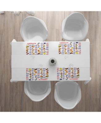 Ambesonne Educational Place Mats, Set of 4