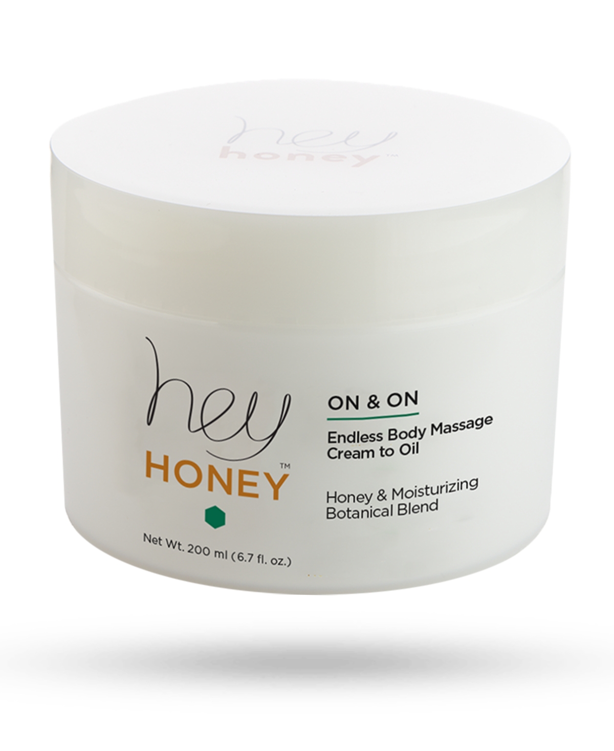 Hey Honey On and On Honey Cream to Oil Body Massage, 200 ml