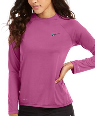 nike women's essential long sleeve rash guard