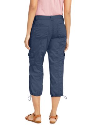 Petite Mid-Rise Cargo Capri Pants, Exclusively at Macy's