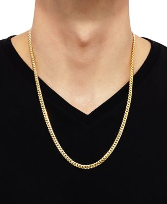 Cuban Link 24" Chain Necklace in 18k Gold-Plated Sterling Silver