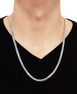 Cuban Link 24" Chain Necklace in Sterling Silver