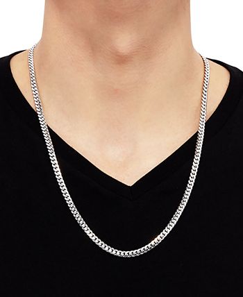 Macy's - Cuban Link 24" Chain Necklace in Sterling Silver