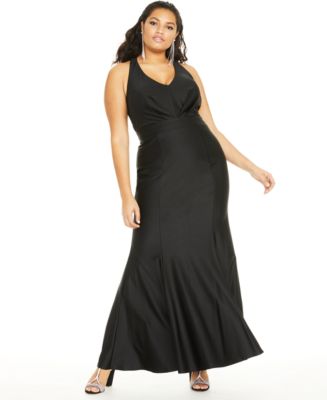 City Studios Trendy Plus Size Pleated Plunge Gown & Reviews - Trendy ...
