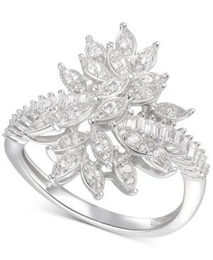 image of Diamond Cluster Statement Ring (1/2 ct. t.w.) in 14k White Gold