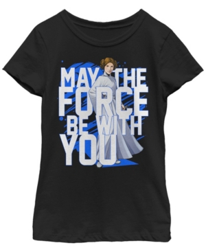 Fifth Sun Star Wars Big Girl's Force Be with You Princess Leia Short Sleeve T-Shirt