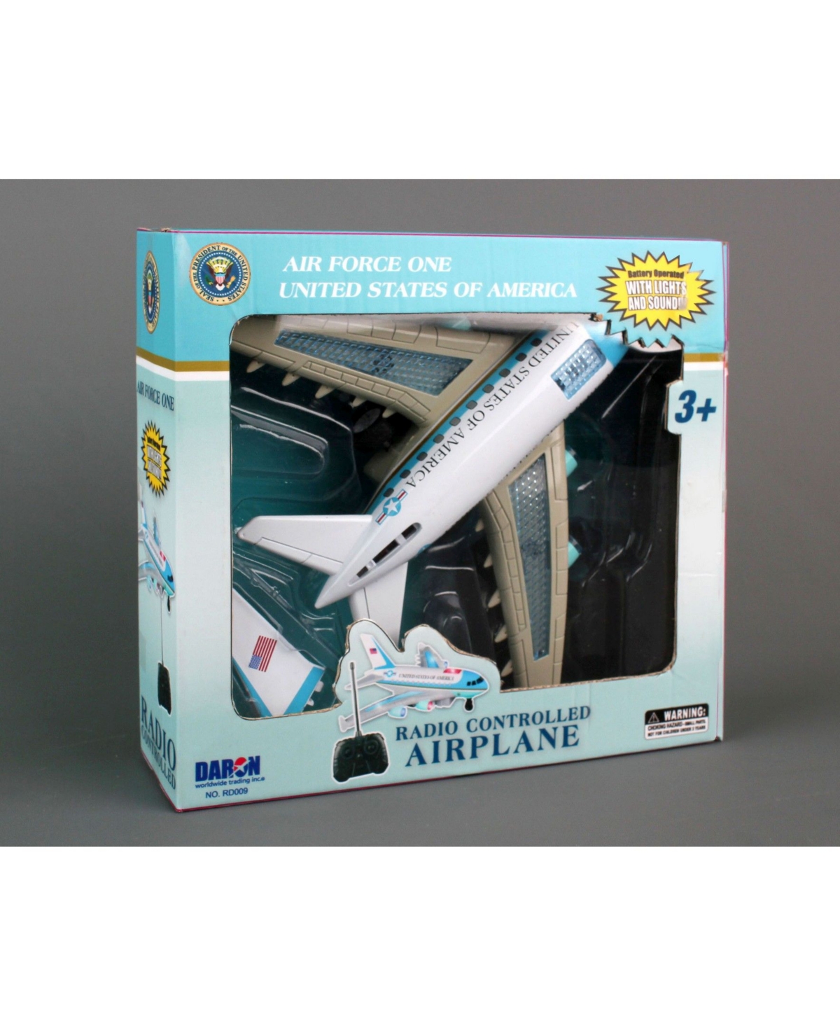 PONYCYCLE DARON RADIO CONTROL AIR FORCE ONE PLANE WITH LIGHTS AND SOUND 