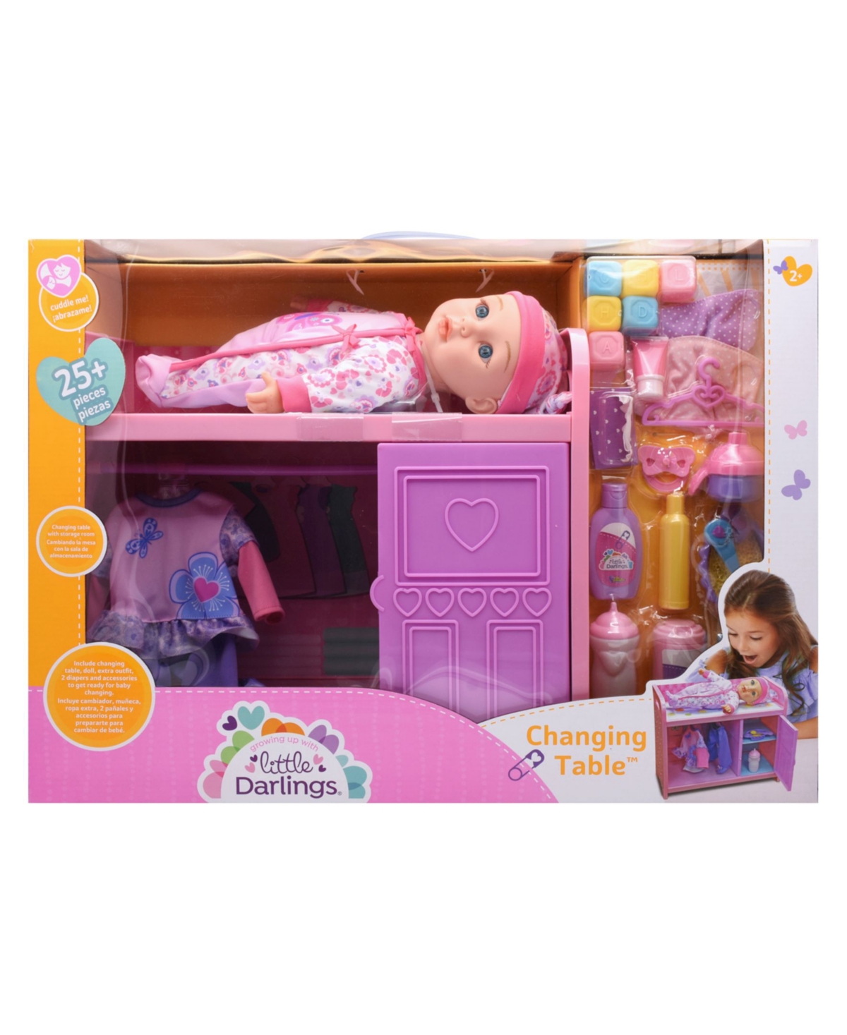 Redbox New Adventures Little Darlings Toy Baby Doll Changing Table Play Set In Multi