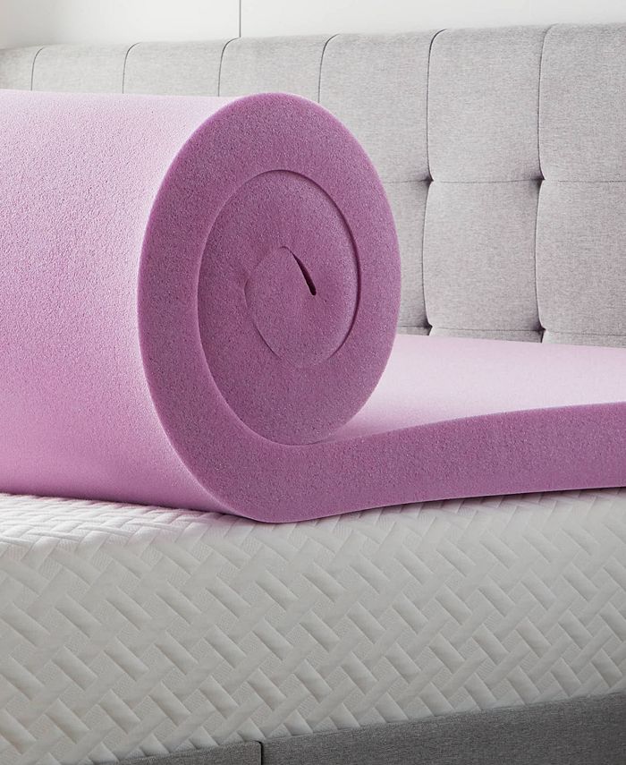Lucid 4" Lavender Memory Foam Mattress Topper, California King Macy's