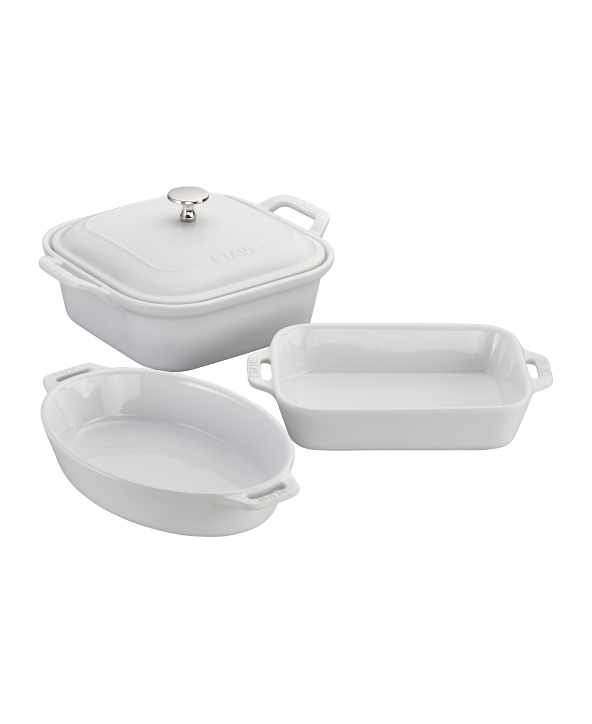 Staub Ceramics 4-pc Mixed Baking Dish Set In White