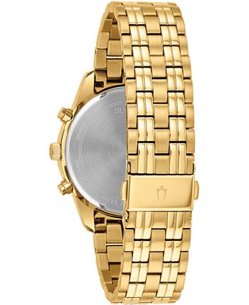 Bulova Men s Chronograph Diamond Accent Gold Tone Stainless Steel