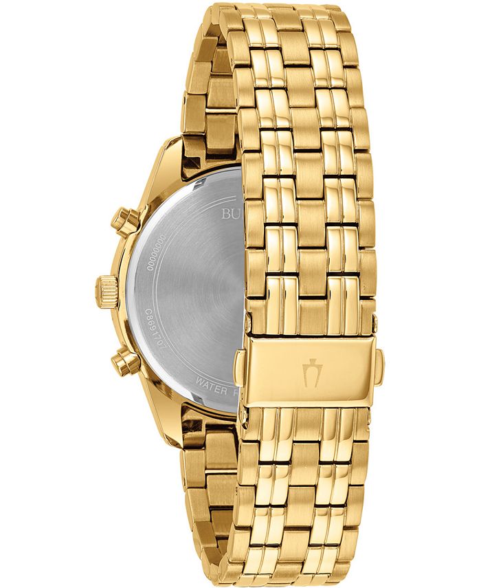 bulova men's chronograph sport stainless steel bracelet watch 43mm