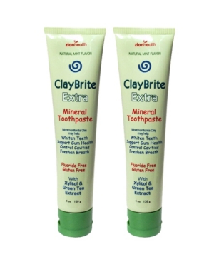 Shop Zion Health Claybrite Extra Toothpaste Set Of 2 Pack, 8oz