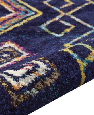 CLOSEOUT! Mecca MEC02 Navy 7'10" x 10'6" Area Rug