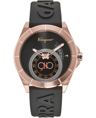 Salvatore Ferragamo Ferragamo Men s Swiss Urban Black Silicone