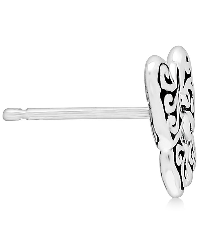 Lois Hill - Filigree Butterfly Stud Earrings in Sterling Silver