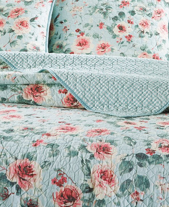 Martha Stewart Collection Garden Floral Twin/Twin XL Quilt, Created for
