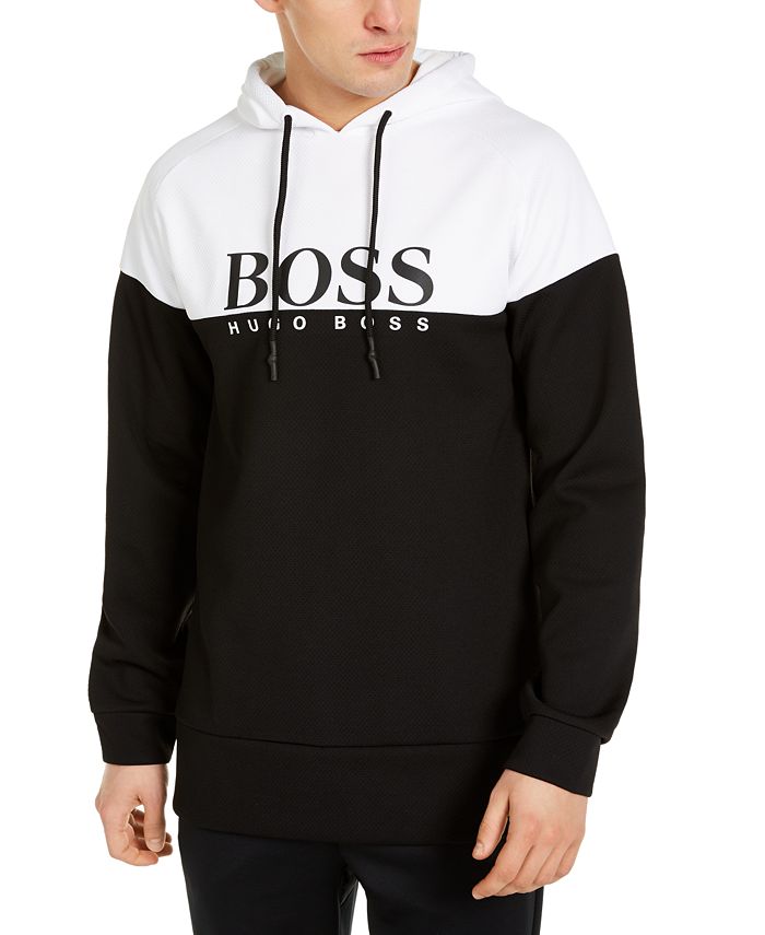 Hugo boss black and blue hoodie clearance