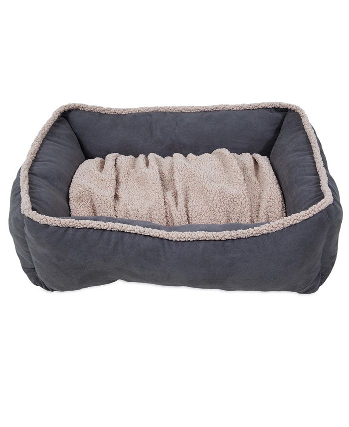 Aspen Pet 30 X 24 Shearling Rectangular Lounger Dog Bed Macy's