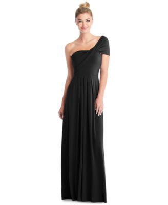 Dessy Collection - Full-Length Loop Convertible Dress & Removable Shrug