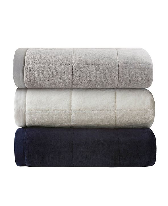 Madison Park Coleman Reversible Plush Down Alternative Blanket, Twin