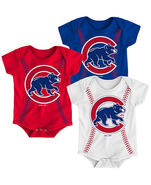 Outerstuff Baby Chicago Cubs Running Home 3 Piece Bodysuit Set