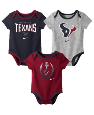Nike Baby Houston Texans Icon 3 Pack Bodysuit Set