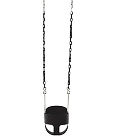 High Back, Full Bucket Toddler And Baby Swing With Black Vinyl Coated Chain