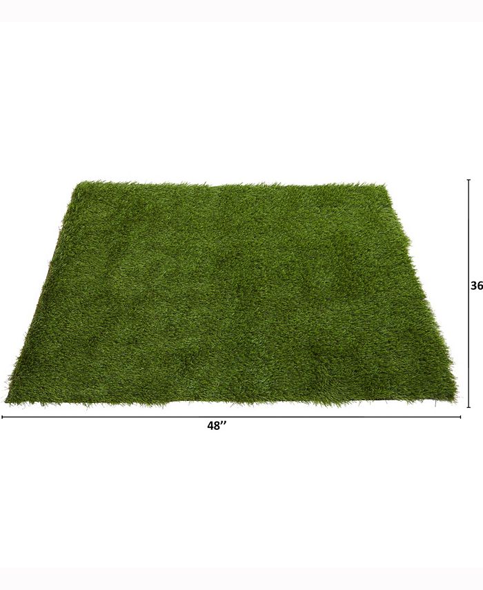 Nearly Natural 3ft. x 4ft. Artificial Professional Grass Turf Carpet UV
