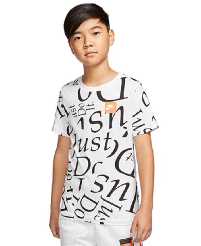 Nike - Big Boys Logo-Print Cotton T-Shirt