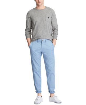 grey polo blue pants