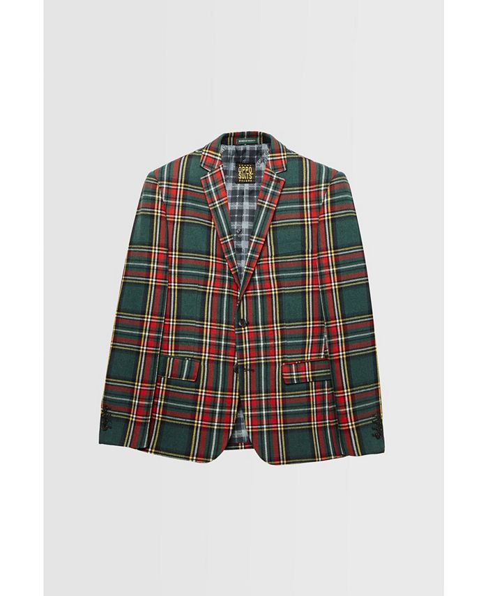 Mens plaid best sale christmas blazer